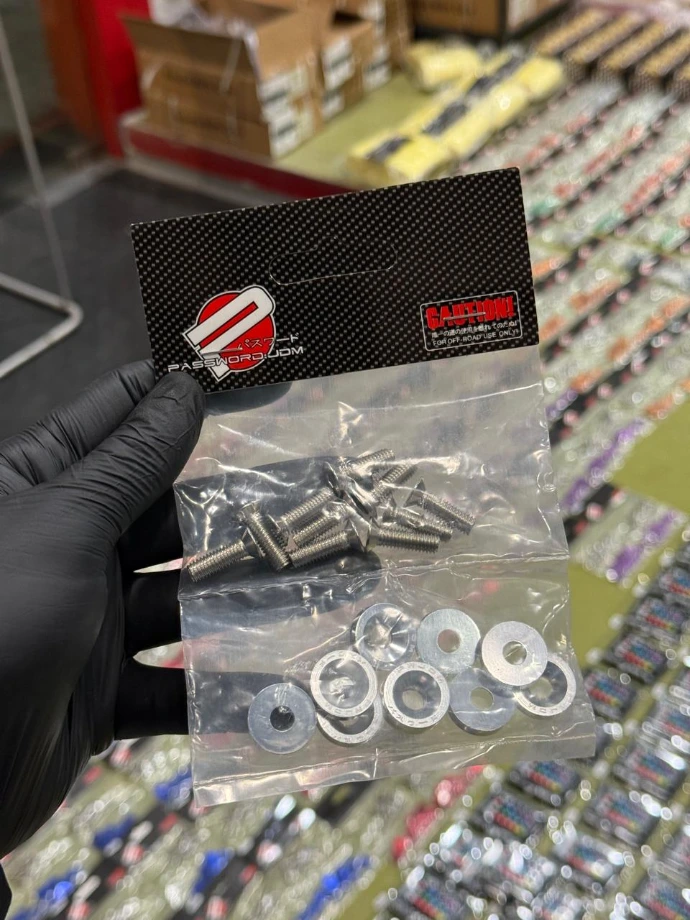 KIT 10 UNI. ARANDELAS ANODIZADAS COLOR GRIS